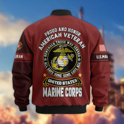 Premium Personalized US Veterans Bomber Jacket, Gifts For US Veterans, Gifts On Father's Day, Veterans Day.