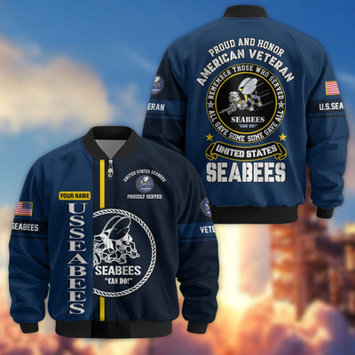 Premium Personalized US Veterans Bomber Jacket, Gifts For US Veterans, Gifts On Father's Day, Veterans Day.