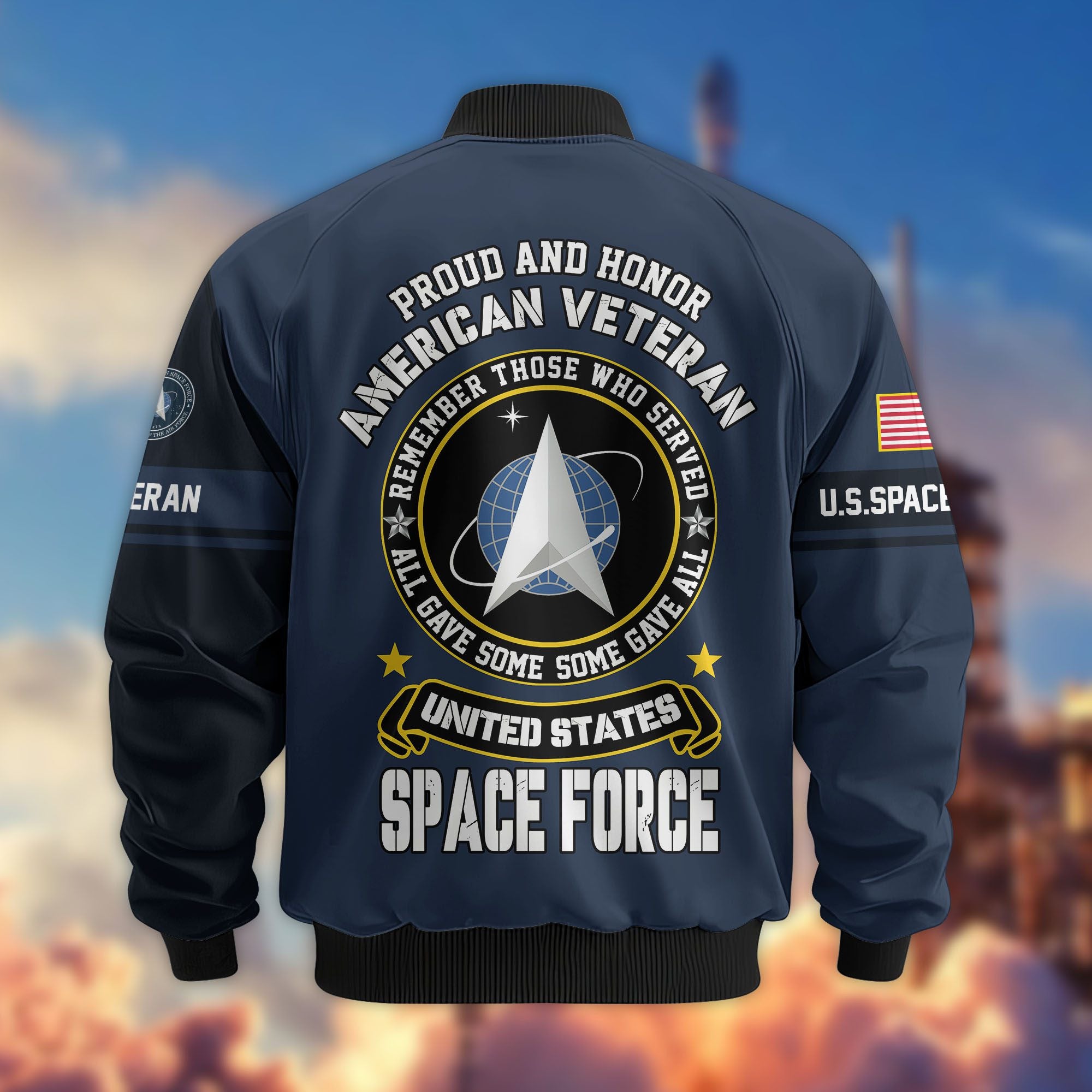 Premium Personalized US Veterans Bomber Jacket, Gifts For US Veterans, Gifts On Father's Day, Veterans Day.