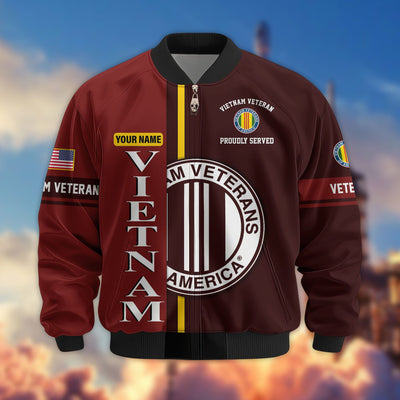 Premium Personalized US Veterans Bomber Jacket, Gifts For US Veterans, Gifts On Father's Day, Veterans Day.