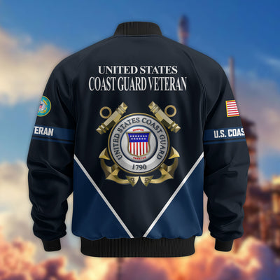 Premium US Veterans Bomber Jacket, Gifts For US Veterans, Gifts On Father's Day, Veterans Day.