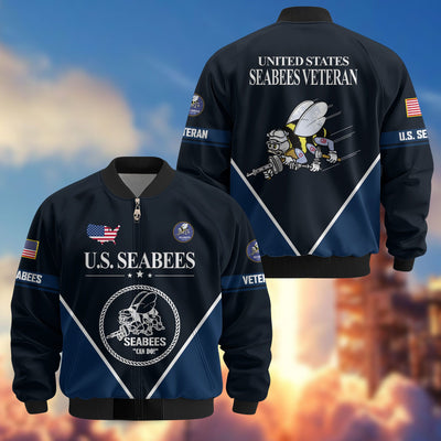 Premium US Veterans Bomber Jacket, Gifts For US Veterans, Gifts On Father's Day, Veterans Day.