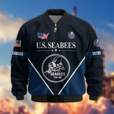 Premium US Veterans Bomber Jacket, Gifts For US Veterans, Gifts On Father's Day, Veterans Day.