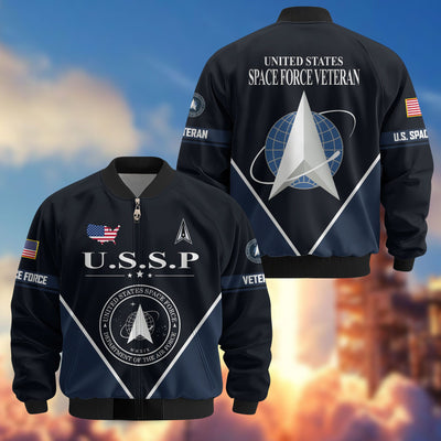 Premium US Veterans Bomber Jacket, Gifts For US Veterans, Gifts On Father's Day, Veterans Day.