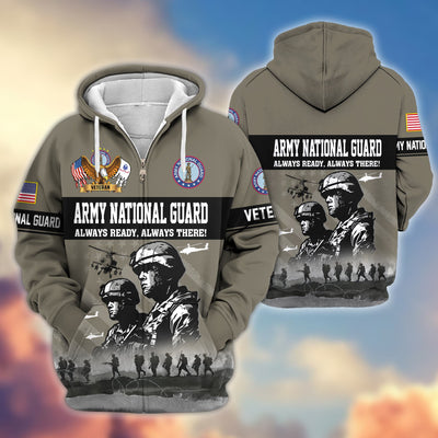 Premium US Veterans Zip Hoodie, Gifts For US Veterans, Gifts On Father's Day, Veterans Day.