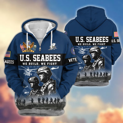 Premium US Veterans Zip Hoodie, Gifts For US Veterans, Gifts On Father's Day, Veterans Day.