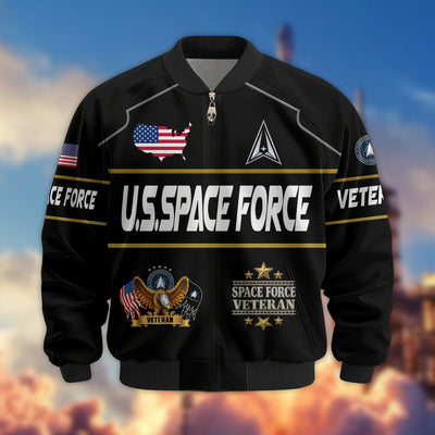 Premium US Veterans Bomber Jacket, Gifts For US Veterans, Gifts On Father's Day, Veterans Day.