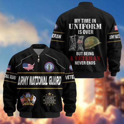 Premium US Veterans Bomber Jacket, Gifts For US Veterans, Gifts On Father's Day, Veterans Day.