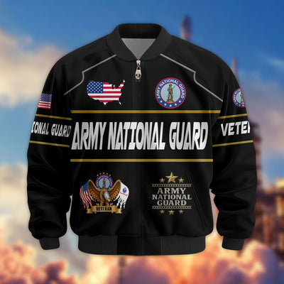 Premium US Veterans Bomber Jacket, Gifts For US Veterans, Gifts On Father's Day, Veterans Day.