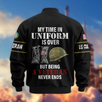 Premium US Veterans Bomber Jacket, Gifts For US Veterans, Gifts On Father's Day, Veterans Day.