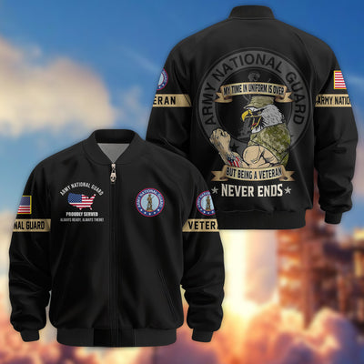 Premium US Veterans Bomber Jacket, Gifts For US Veterans, Gifts On Father's Day, Veterans Day.
