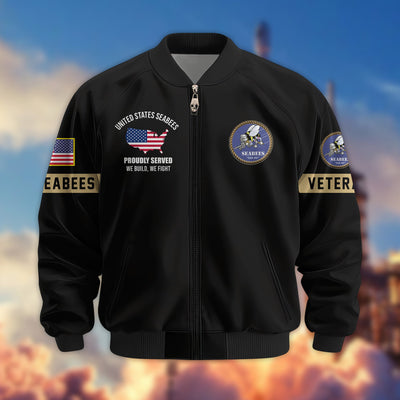Premium US Veterans Bomber Jacket, Gifts For US Veterans, Gifts On Father's Day, Veterans Day.