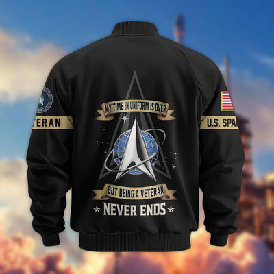 Premium US Veterans Bomber Jacket, Gifts For US Veterans, Gifts On Father's Day, Veterans Day.