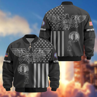 Premium US Veterans Bomber Jacket, Gifts For US Veterans, Gifts On Father's Day, Veterans Day.