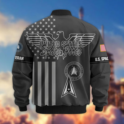 Premium US Veterans Bomber Jacket, Gifts For US Veterans, Gifts On Father's Day, Veterans Day.