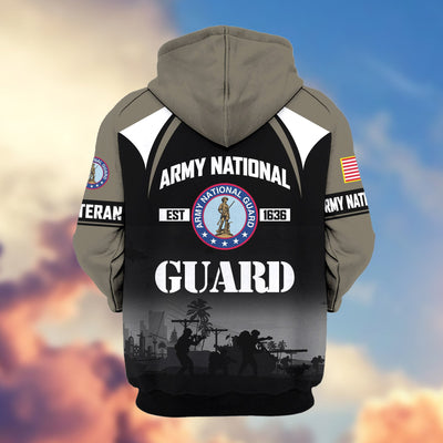 Premium US Veterans Zip Hoodie, Gifts For US Veterans, Gifts On Father's Day, Veterans Day.