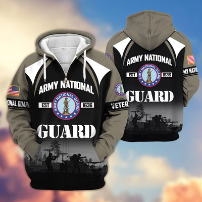 Premium US Veterans Zip Hoodie, Gifts For US Veterans, Gifts On Father's Day, Veterans Day.