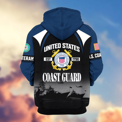 Premium US Veterans Zip Hoodie, Gifts For US Veterans, Gifts On Father's Day, Veterans Day.