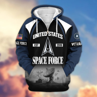 Premium US Veterans Zip Hoodie, Gifts For US Veterans, Gifts On Father's Day, Veterans Day.