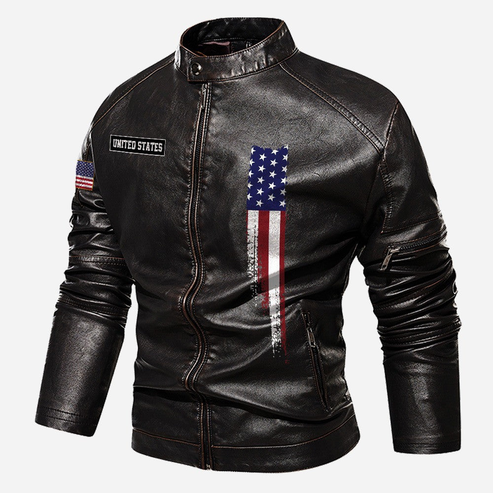 Premium Custom US Army Veteran Leather Jacket, Gifts For Army Veteran, Gifts On Father's Day, Veterans Day.