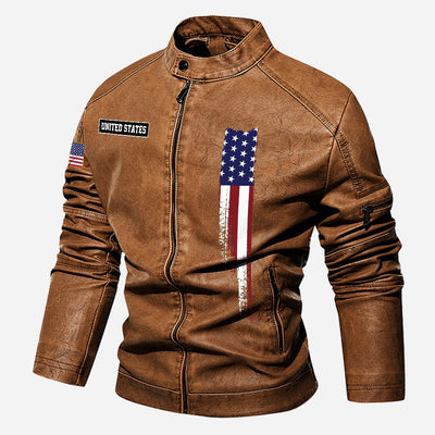 Premium Custom US Army Veteran Leather Jacket, Gifts For Army Veteran, Gifts On Father's Day, Veterans Day.