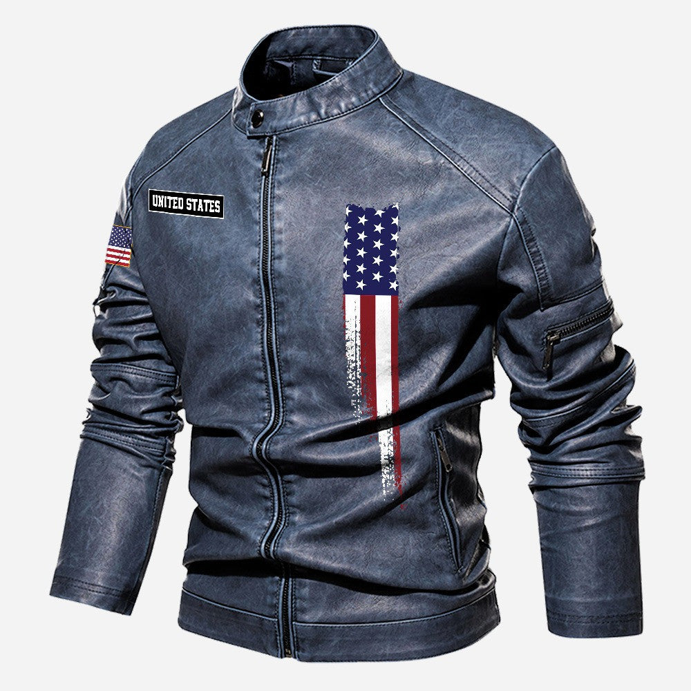 Premium Custom US Army Veteran Leather Jacket, Gifts For Army Veteran, Gifts On Father's Day, Veterans Day.