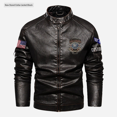 Premium Custom USAF Veteran Leather Jacket, Gifts For Air Force Veteran, Gifts On Father's Day, Veterans Day.