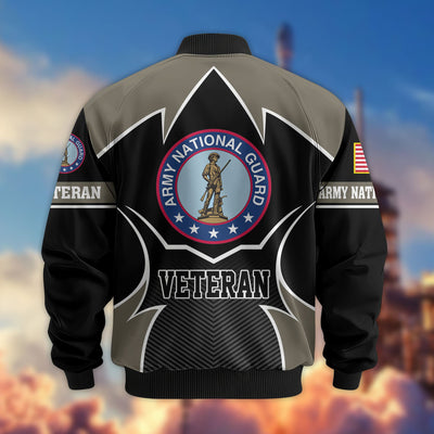 Premium US Veterans Bomber Jacket, Gifts For US Veterans, Gifts On Father's Day, Veterans Day.