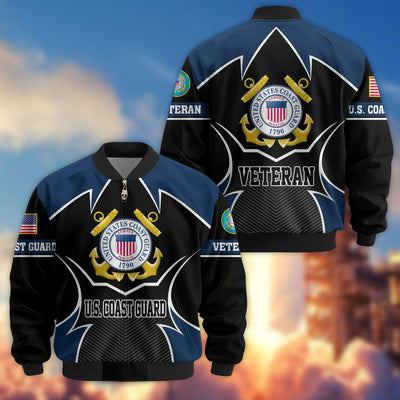 Premium US Veterans Bomber Jacket, Gifts For US Veterans, Gifts On Father's Day, Veterans Day.