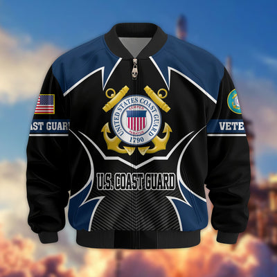 Premium US Veterans Bomber Jacket, Gifts For US Veterans, Gifts On Father's Day, Veterans Day.
