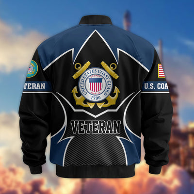 Premium US Veterans Bomber Jacket, Gifts For US Veterans, Gifts On Father's Day, Veterans Day.