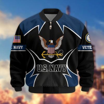 Premium US Veterans Bomber Jacket, Gifts For US Veterans, Gifts On Father's Day, Veterans Day.