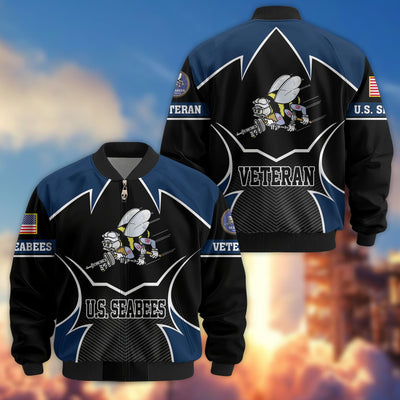 Premium US Veterans Bomber Jacket, Gifts For US Veterans, Gifts On Father's Day, Veterans Day.