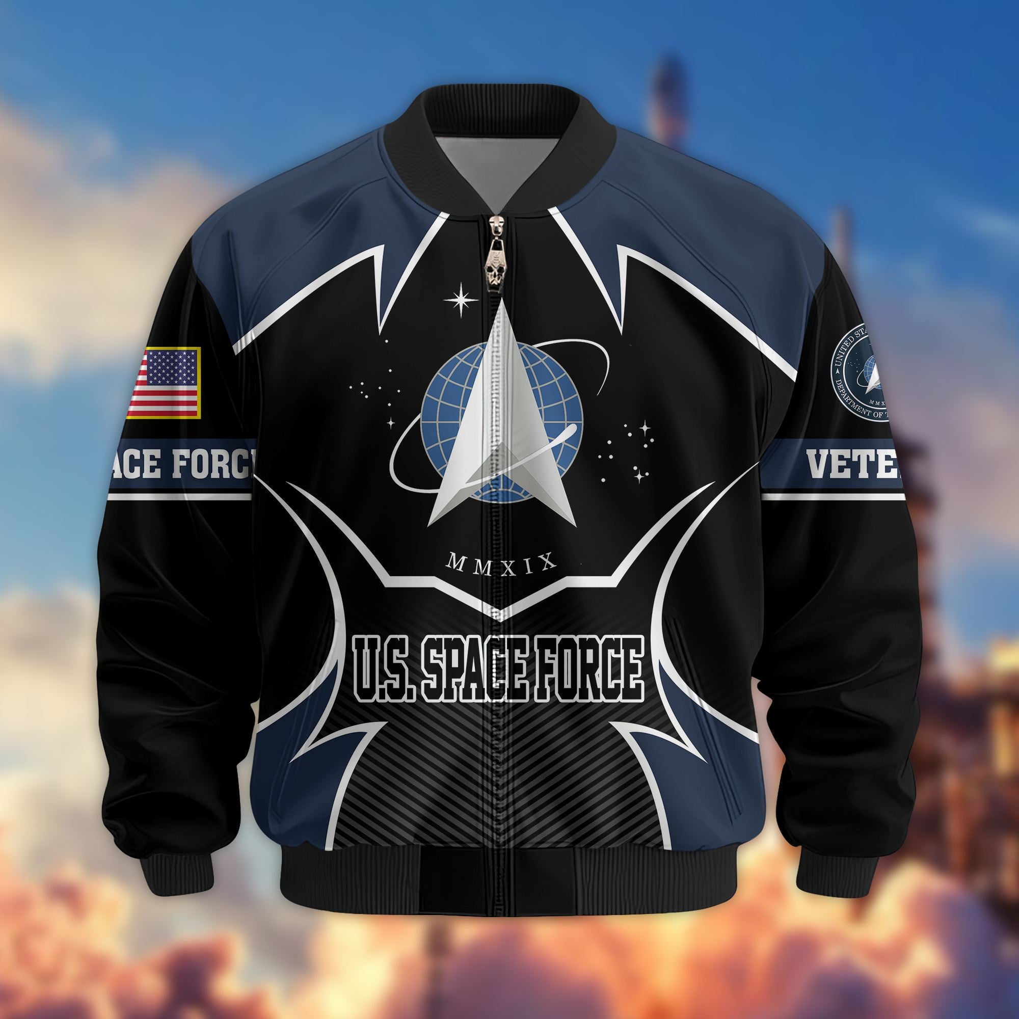 Premium US Veterans Bomber Jacket, Gifts For US Veterans, Gifts On Father's Day, Veterans Day.