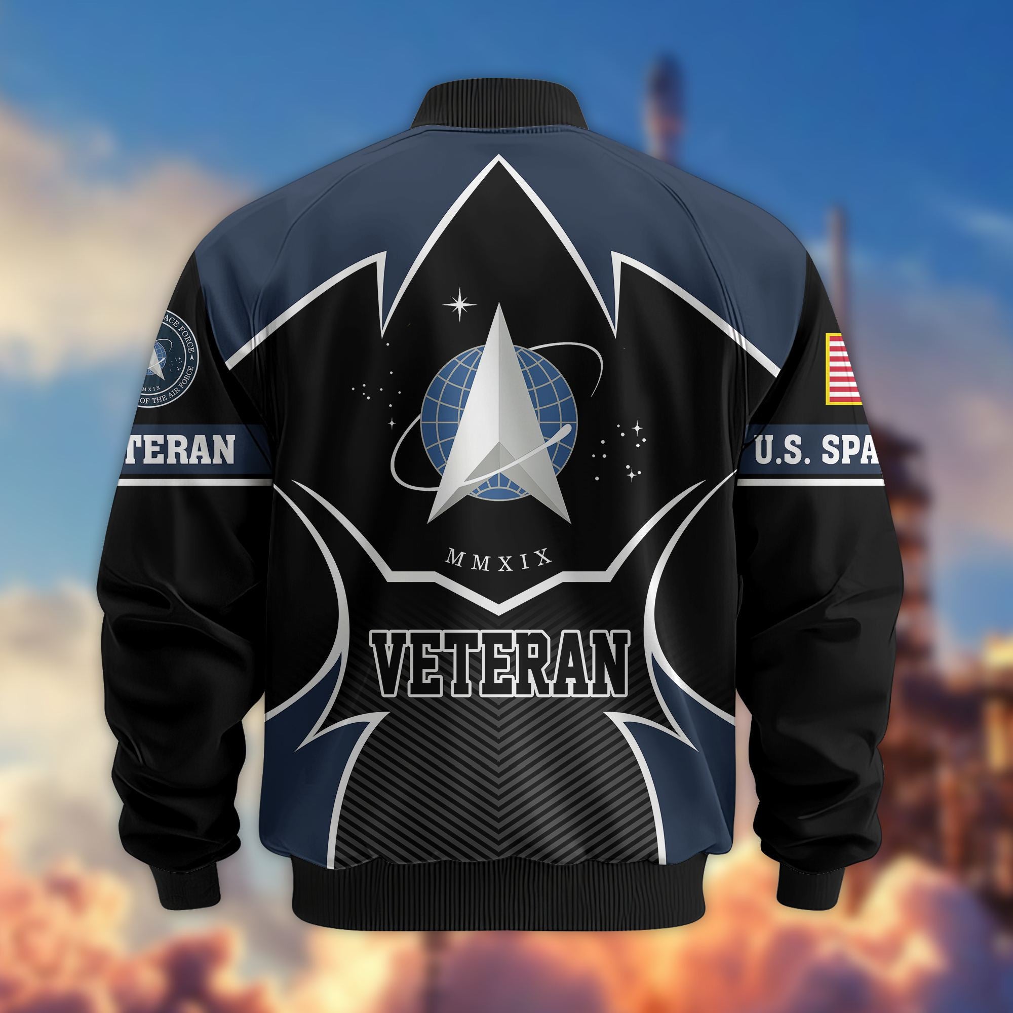 Premium US Veterans Bomber Jacket, Gifts For US Veterans, Gifts On Father's Day, Veterans Day.