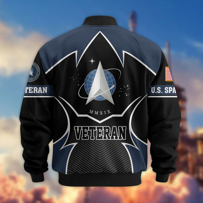 Premium US Veterans Bomber Jacket, Gifts For US Veterans, Gifts On Father's Day, Veterans Day.