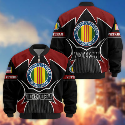 Premium US Veterans Bomber Jacket, Gifts For US Veterans, Gifts On Father's Day, Veterans Day.