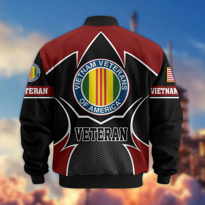 Premium US Veterans Bomber Jacket, Gifts For US Veterans, Gifts On Father's Day, Veterans Day.