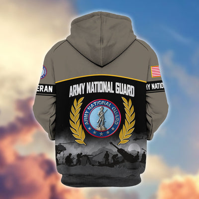 Premium US Veterans Zip Hoodie, Gifts For US Veterans, Gifts On Father's Day, Veterans Day.