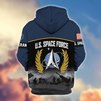 Premium US Veterans Zip Hoodie, Gifts For US Veterans, Gifts On Father's Day, Veterans Day.