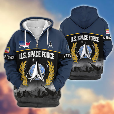 Premium US Veterans Zip Hoodie, Gifts For US Veterans, Gifts On Father's Day, Veterans Day.