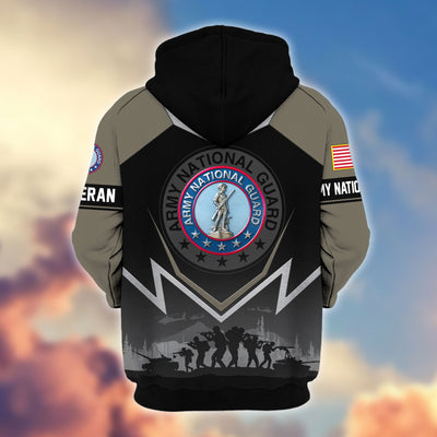 Premium US Veterans Zip Hoodie, Gifts For US Veterans, Gifts On Father's Day, Veterans Day.
