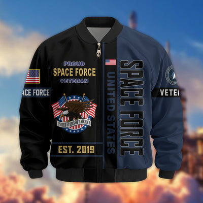 Premium US Veterans Bomber Jacket, Gifts For US Veterans, Gifts On Father's Day, Veterans Day.