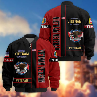 Premium US Veterans Bomber Jacket, Gifts For US Veterans, Gifts On Father's Day, Veterans Day.