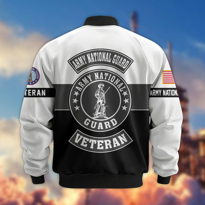 Premium US Veterans Bomber Jacket, Gifts For US Veterans, Gifts On Father's Day, Veterans Day.