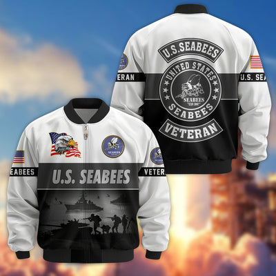 Premium US Veterans Bomber Jacket, Gifts For US Veterans, Gifts On Father's Day, Veterans Day.