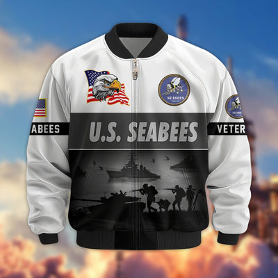 Premium US Veterans Bomber Jacket, Gifts For US Veterans, Gifts On Father's Day, Veterans Day.