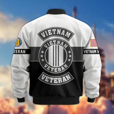 Premium US Veterans Bomber Jacket, Gifts For US Veterans, Gifts On Father's Day, Veterans Day.