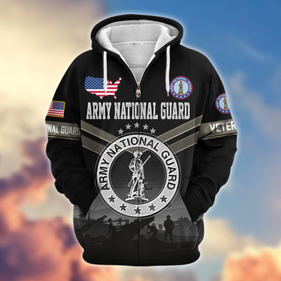 Premium US Veterans Zip Hoodie, Gifts For US Veterans, Gifts On Father's Day, Veterans Day.