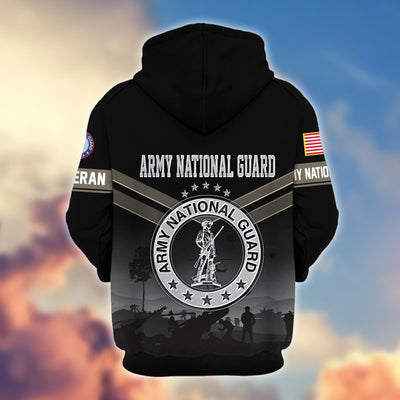 Premium US Veterans Zip Hoodie, Gifts For US Veterans, Gifts On Father's Day, Veterans Day.